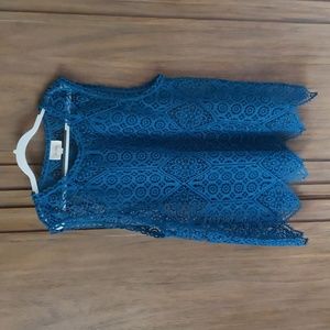 Deletta see thru, crocheted top, size L